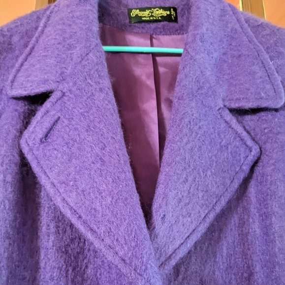 Vintage Elegant Fashions purple mohair/wool blend coat - Picture 4 of 14